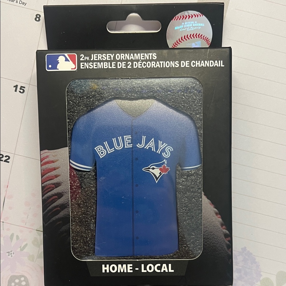 MLB Blue Jays Blue Jersey home and away jerseys  Holiday Ornaments